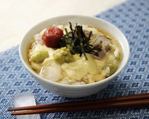 冷やし梅わさび茶漬け