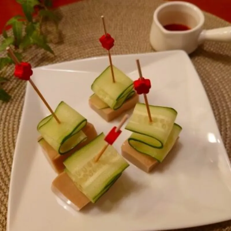 ごま豆腐のピンチョス