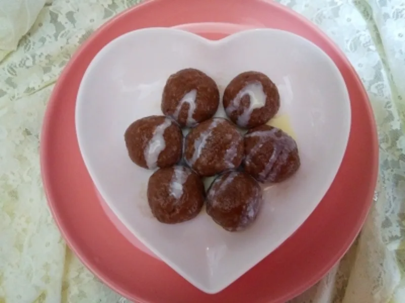 ショコラ胡麻どうふの白玉だんご