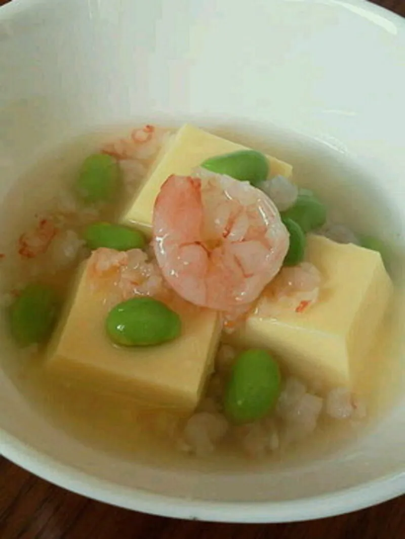 玉子どうふのえびあんかけ