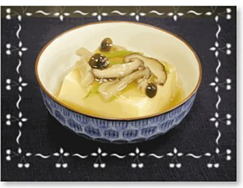 きのこのあんかけどうふ