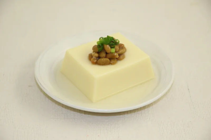 玉子どうふ★納豆とねぎを添えて