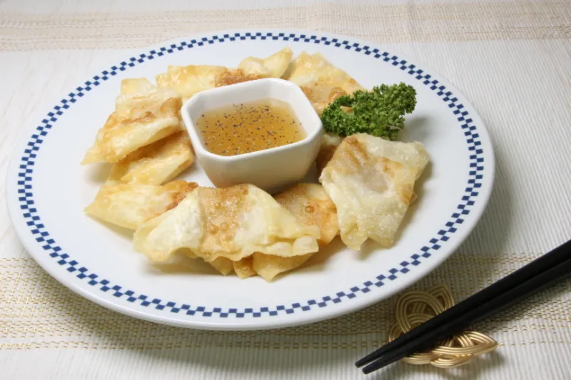 えびワンタン♬塩レモンたれ焼きワンタン
