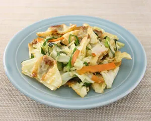 焼きワンタンの野菜いため